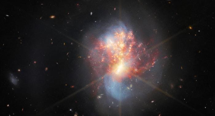 El James Webb enseña un par de galaxias entrelazadas que interactúan